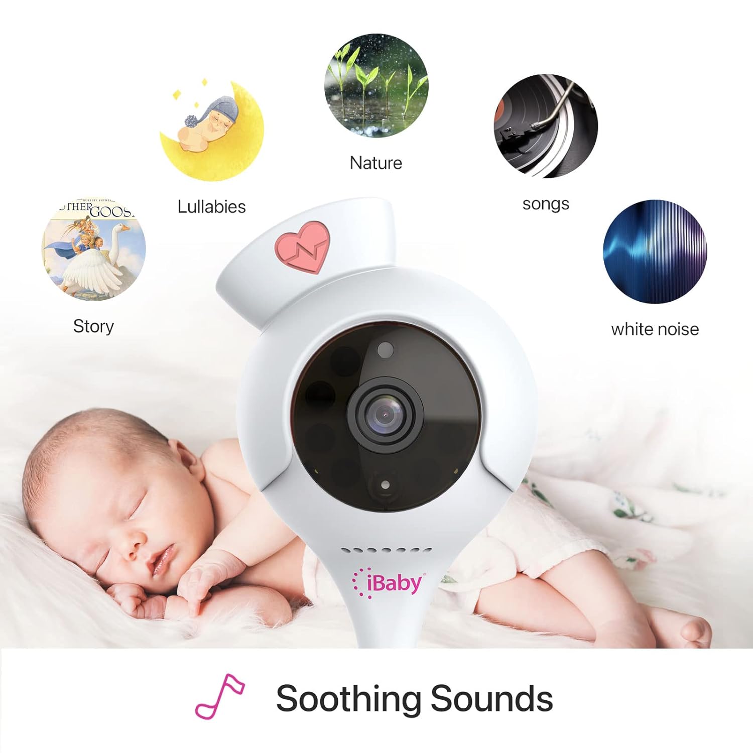 iBaby Smart Baby Breathing Monitor - with Camera and Audio, Tracking Baby's Breathing, Sleeping, Movement. i2 Wi-Fi Video Baby Monitor, Contactless, Work with Smartphone. - Image 3